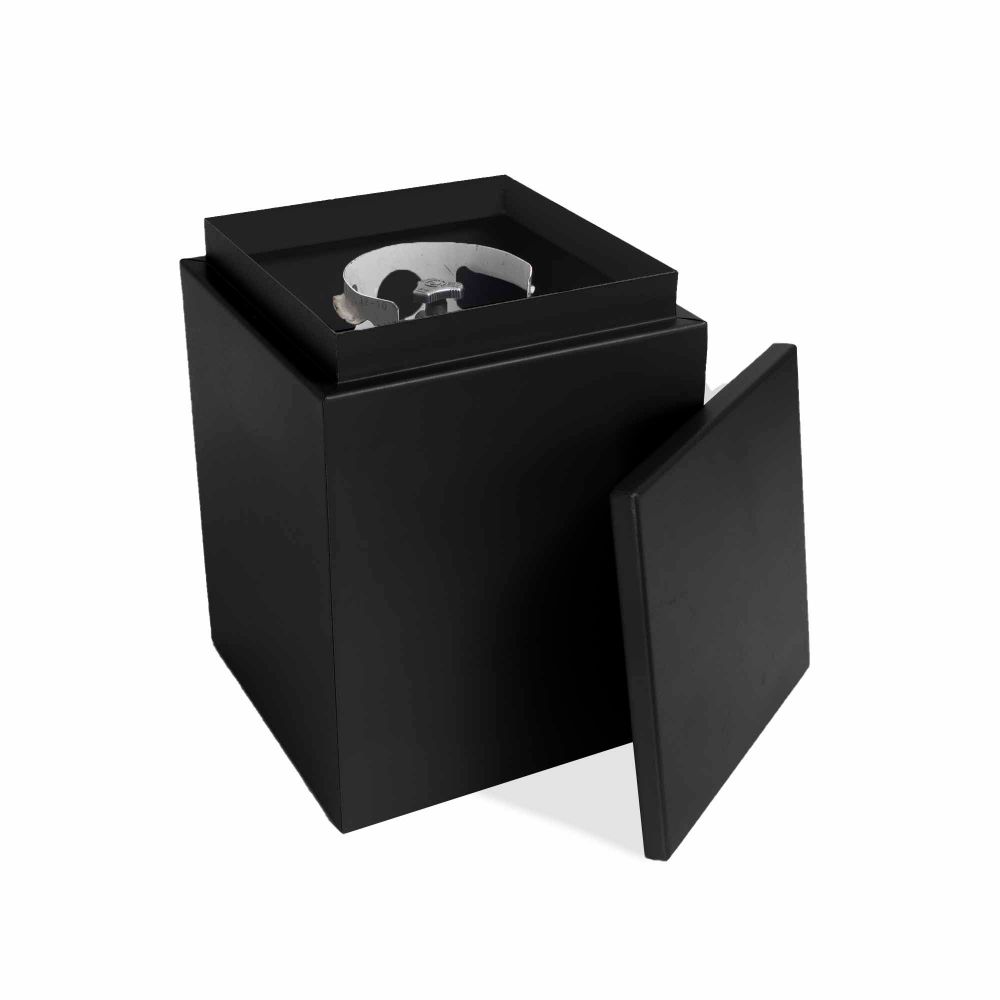 The Outdoors Plus OPT-LPHIDEPC-BLK Propane Tank Enclosure with Removeable Top - Powder Coated - Black Powder Coat